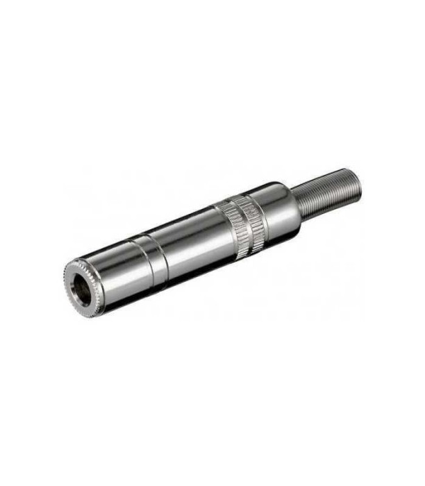 Mufa Jack 6.35 mm stereo mama metal Goobay