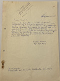 Gellu Naum - document vechi - manuscris, semnatura olografa