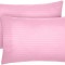 Set 2 huse perna din damasc, densitate 130 g/mp, Roz, 40/40cm