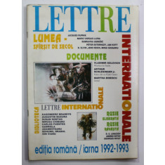 REVISTA &#039;&#039; LETTRE INTERNATIONAL &#039;&#039;, EDITIA ROMANA , IARNA 1992- 1993