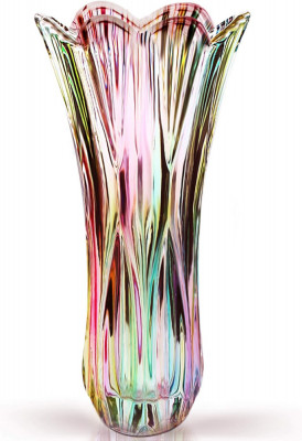Micpro vază cu flori de 11,8 inci, sticlă de cristal &amp;icirc;ngroșată &amp;icirc;n formă de coadă foto