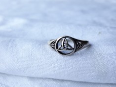argint INEL TRISKELION simbol CELTIC vintage DE EFECT de efect VECHI splendid