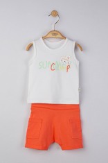 Compleu 2 piese Summer camp pentru baietei, Tongs baby (Culoare: Albastru, Marime: 9-12 luni) foto