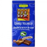 Ciocolata Neagra cu Lapte Rapunzel Bio, 46% Cacao, 100g. Ciocolata Ecologica Premium cu Gust Intens de Cacao. 