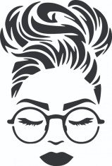Sticker decorativ, Girl , Negru, 85 cm, 4926ST foto