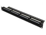 Patch Panel RJ45 Cat 6 Rack 24 Porturi Negru