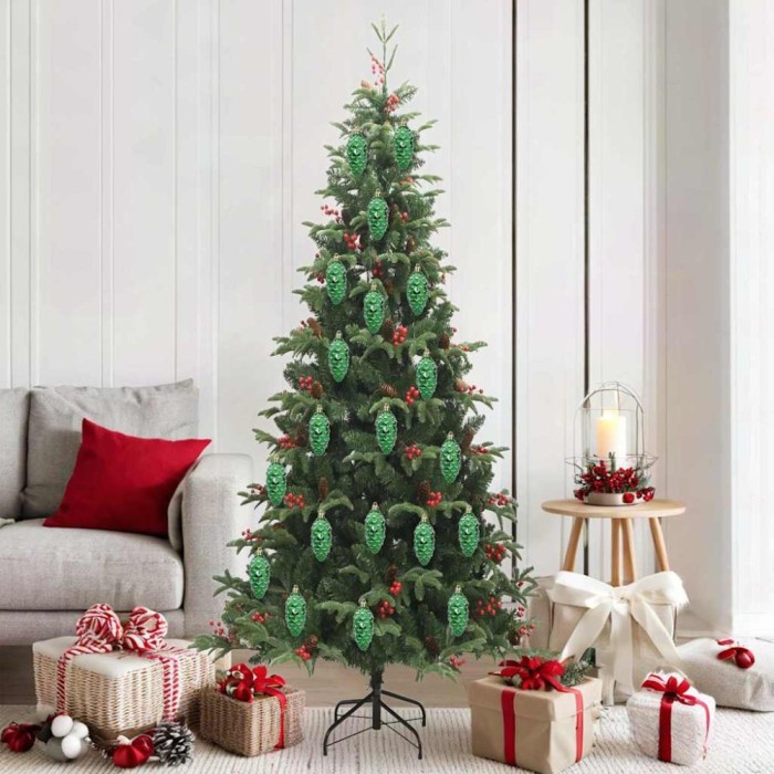 vidaXL Decorațiuni pentru Pomul de Crăciun 40 pcs Verde 42018896