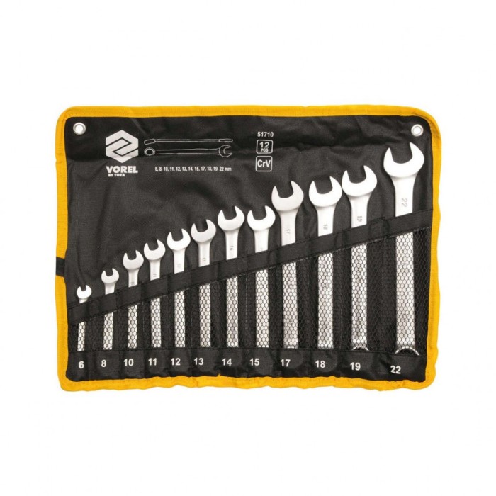 Set 12 chei combinate 6 - 22 mm Vorel 51710