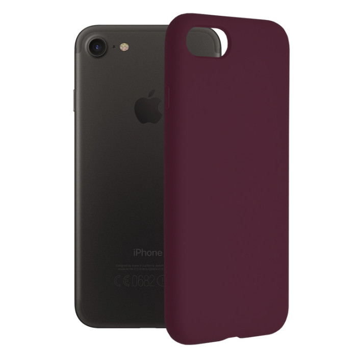 Husa pentru iPhone 7 / 8 / SE 2, SE 2020 / SE 3, SE 2022, Techsuit Soft Edge Silicone, Plum Violet