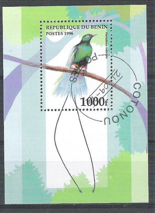 Benin 1996 Birds, perf. sheet, used AB.078