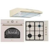 Pachet Cuptor Electric Dolce Vita Fedv60Bg + Plita Gaz Dolce Vita Pdv60Bg + Hota Clasica Alfa , Crem