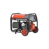 Generator de curent trifazat HECHT GG 10000, motor benzina, 4 timpi, 459 CC, 7.5 kW, max 8.5 kW, cu roti si maner