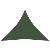 VidaXL P&acirc;nză parasolar, verde &icirc;nchis, 3,6x3,6x3,6 m, HDPE, 160 g/m&sup2;