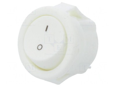 Comutator Basculant SPST ON-OFF 3A Alb foto