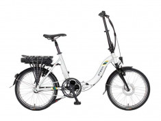 Bicicleta electrica pliabila cu cadru aluminiu ZT-71 URBAN ALB 36V-6,6Ah Li-Ion foto