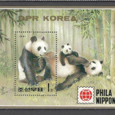 Coreea de Nord.1991 Expozitia filatelica PHILANIPPON:Ursul panda-Bl. SC.148