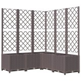 Jardiniera de gradina cu spalier, maro, 120x120x136 cm, PP