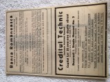 afis original reclama antebelica societati Banca Romaneasca, Creditul Tehnic , Regalitate Romania .Anii 1930 .Dimensiuni aproximativ format A4