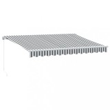 Cumpara ieftin Copertina retractabila manual, antracit/alb, 350x250 cm