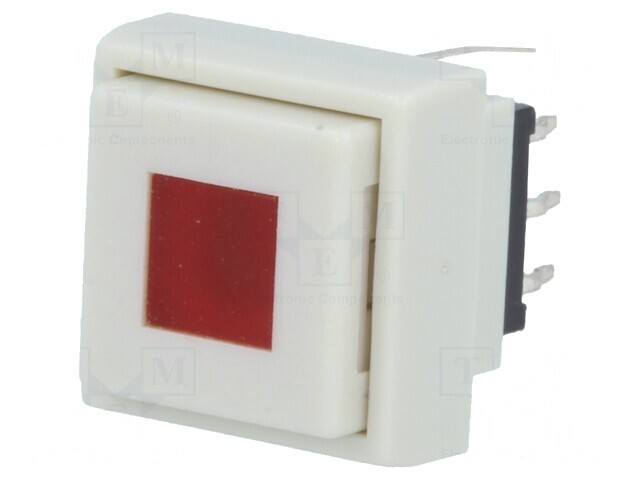 Comutator tastatură DPDT LED roșie albă THT