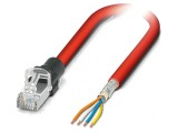 Patch cord S/FTP 5 litat Cu,cositorit PVC roșu 3m 22AWG IP20 - Cablu de rețea Ethernet 3m, roșu