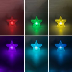 Lampa Veghe, LAMBA, Stea, Lumina Multicolor, Baterii Incluse, Plastic