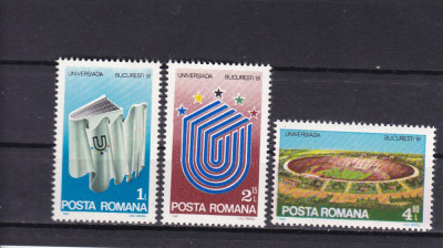ROMANIA 1981 LP 1036 UNIVERSIADA BUCURESTI SERIE MNH foto
