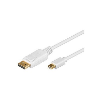 Cablu mini DisplayPort la DisplayPort v1.2 2m alb Goobay foto