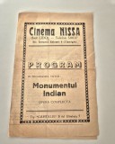Carte veche Program Cinema Nissa fost Lido Bucuresti Pliant