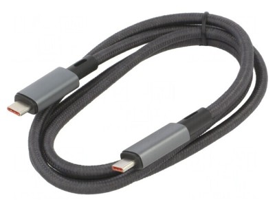 Cablu USB 4.0 USB-C 1m Negru foto