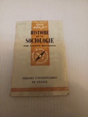 Histoire de la Sociologie - Gaston Bouthoul foto