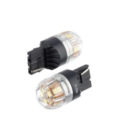 Set 2 Becuri led o faza T20 7440 W21W 15SMD 12V CANBUS Lumina alba