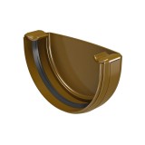 Capac de jgheab pentru sistem pluvial Regenau, PVC, maro, D 125 mm