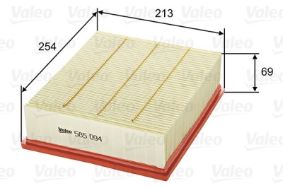 VALEO 585094 Filtru aer foto