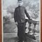 Fotografie pe carton, elev, perioada interbelica