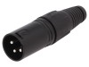 Mufă XLR 3-PIN Tată Argintată Neagră, CLIFF