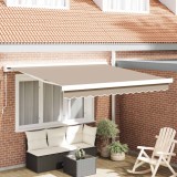 vidaXL Cortina Retractabilă Bej 350 x 250 cm Stofă și Metal 3330351