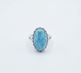 Cumpara ieftin Inel din Argint 925 cu Larimar Natural Oval , Colectia Marea Egee