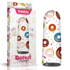 Donut Massager - Vibrator Glonț Re&icirc;ncărcabil, 8,5 cm