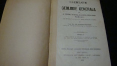 Ion Popescu Voitesti - Elemente de geologie generala - prima editie - 1921 foto