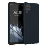 Husa Kwmobile pentru Samsung Galaxy A12, Albastru inchis, Silicon, KWM000012BL053C, Carcasa