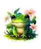 Sticker decorativ, Broasca, Verde, 60 cm, 1204STK-1