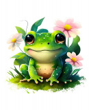 Sticker decorativ, Broasca, Verde, 60 cm, 1204STK-1