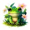 Sticker decorativ, Broasca, Verde, 60 cm, 1204STK-1
