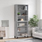 VidaXL Dulap &icirc;nalt, gri sonoma, 69,5x32,5x180 cm, lemn compozit