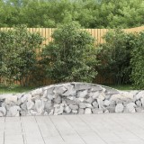 VidaXL Coșuri gabion arcuite 8 buc, 400x30x40/60 cm, fier galvanizat 3146833