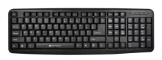Tastatura serioux 9400usb cu fir us layout neagra 104 taste usb foto
