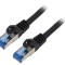 Patch cord S/FTP 6a 3m CCA LSZH negru 26AWG