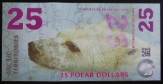 Bancnota - Fantezie 25 DOLARI POLARI - TERITORIILE ARCTICE, ND * Cod 744 A = UNC