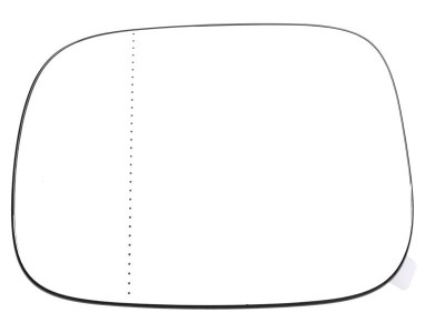 Geam oglinda exterioara cu suport fixare Volvo Xc70 (Bw), 03.2007-2016; Xc90 (C/P28), 2007-2015, partea Stanga, incalzit; sticla asferica; geam croma foto